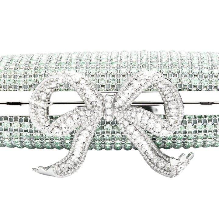 Club21 - Self-Portrait - Green Chainmail Clutch Bag - CLUTCH BAGS - Green