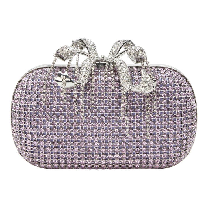 Club21 - Self-Portrait - Lilac Chainmail Clutch Bag - CLUTCH BAGS - Lilac