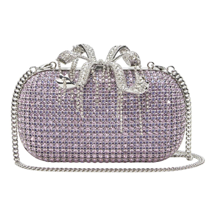 Club21 - Self-Portrait - Lilac Chainmail Clutch Bag - CLUTCH BAGS - Lilac