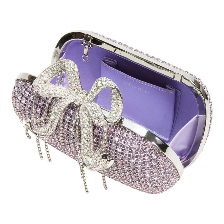 Club21 - Self-Portrait - Lilac Chainmail Clutch Bag - CLUTCH BAGS - Lilac