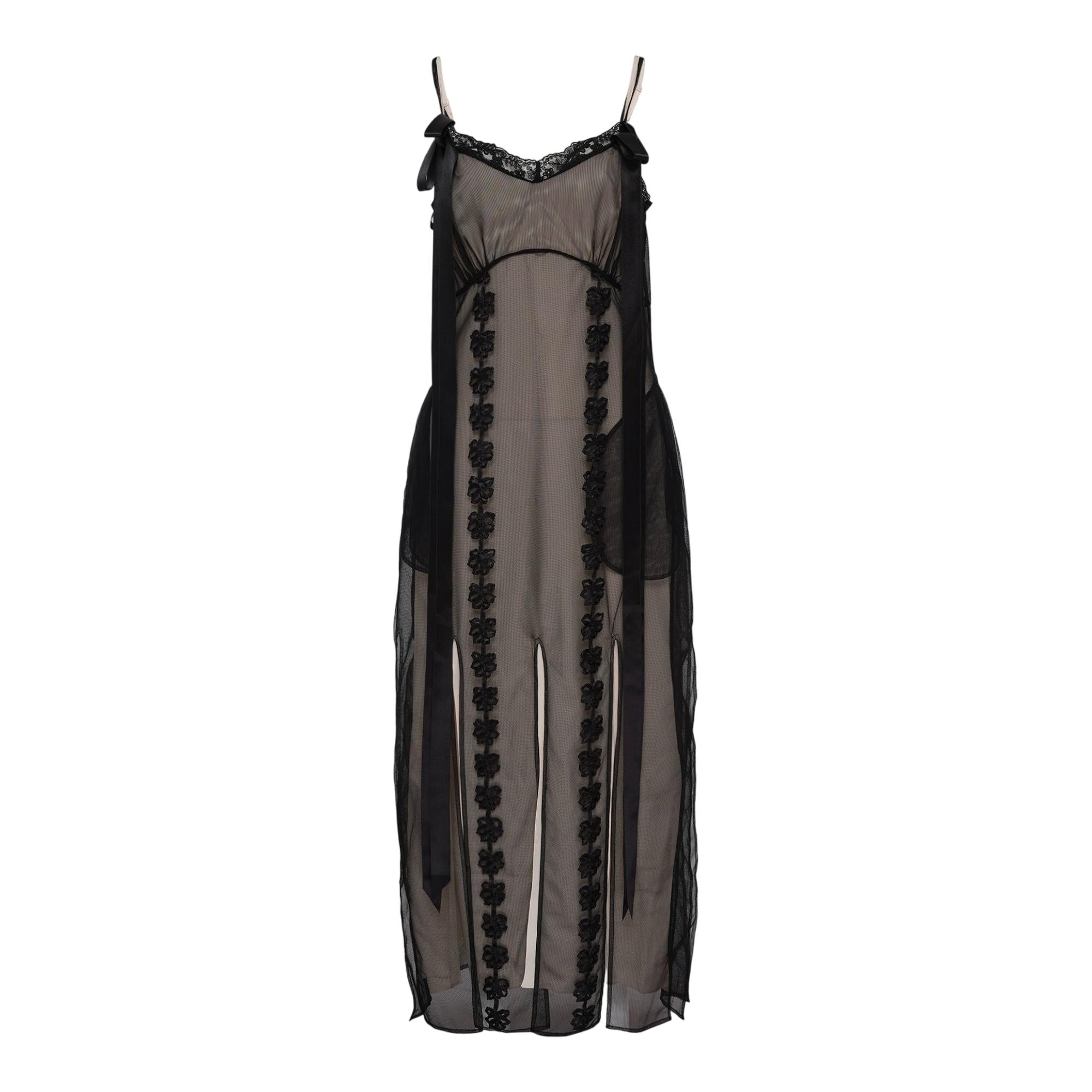 daisy chain maxi dress Layered Ribbon Daisy Chain Multi Slit Dress | Simone Rocha