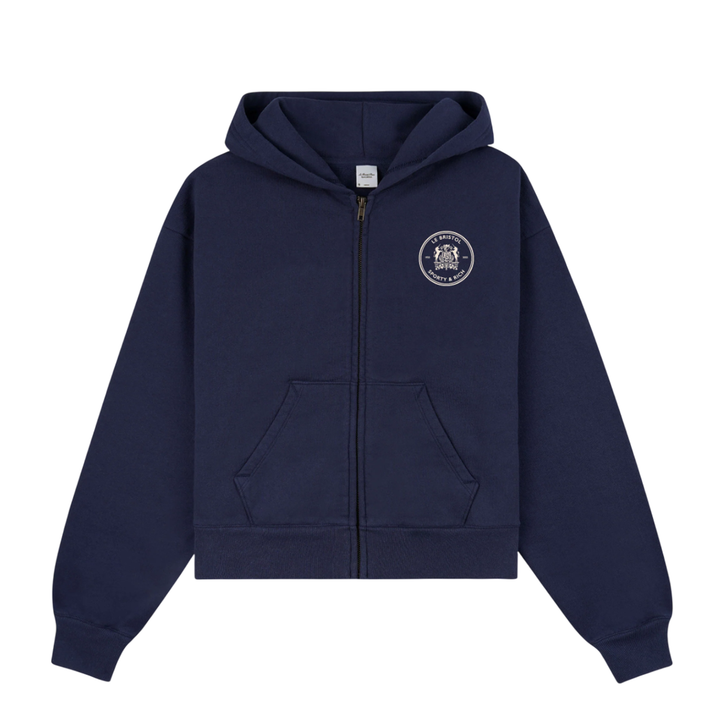 Áo khoác cropped có khóa Bristol Crest 100th