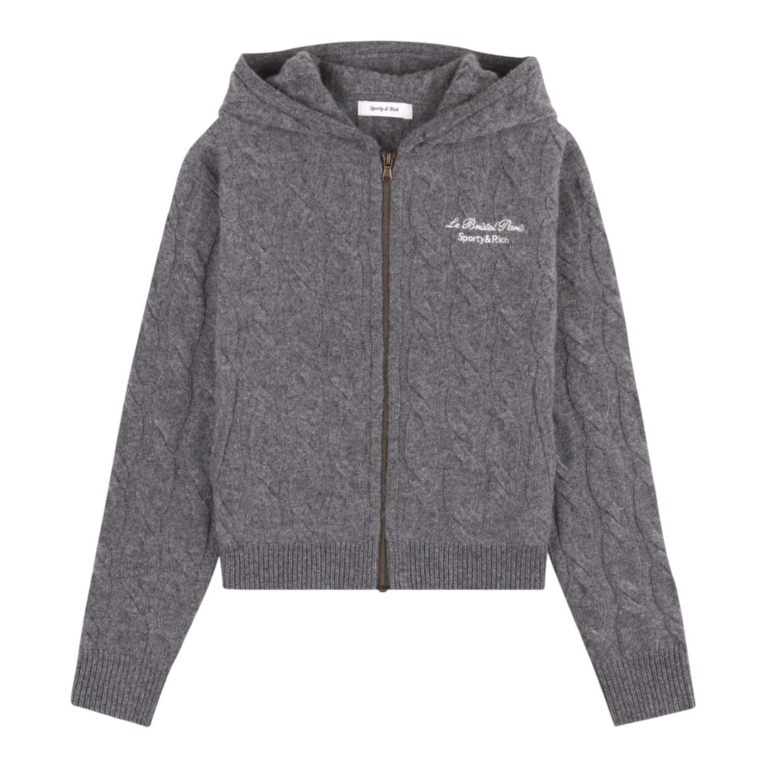 Áo khoác cashmere đan dây Faubourg