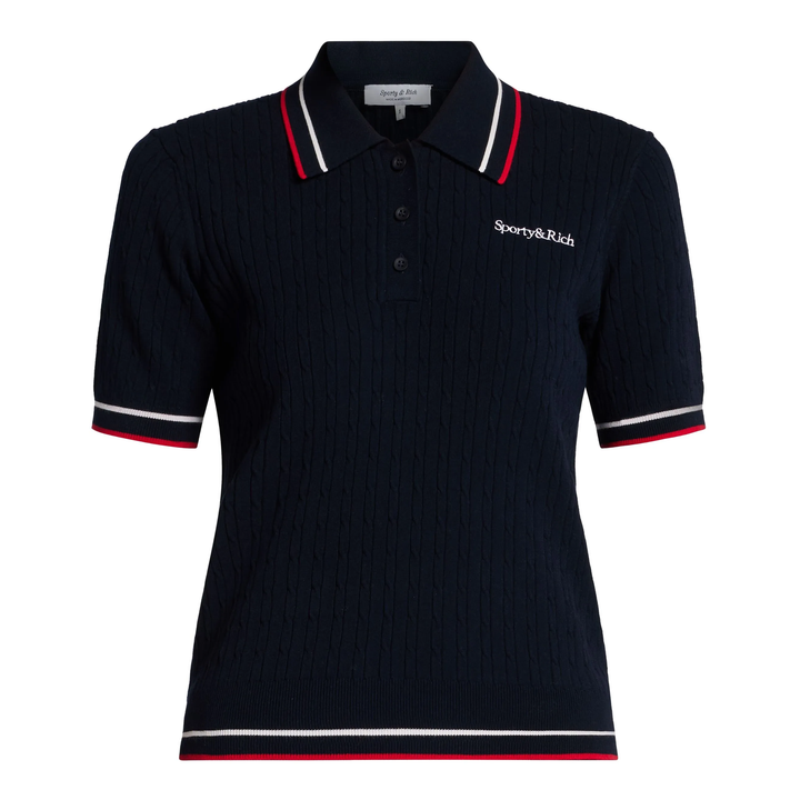 Serif Logo Mini Cable Polo