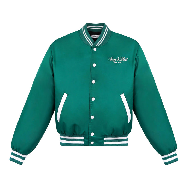 Club21 - Sporty & Rich - Wellness Boucle Varsity Jacket - JACKETS - Green