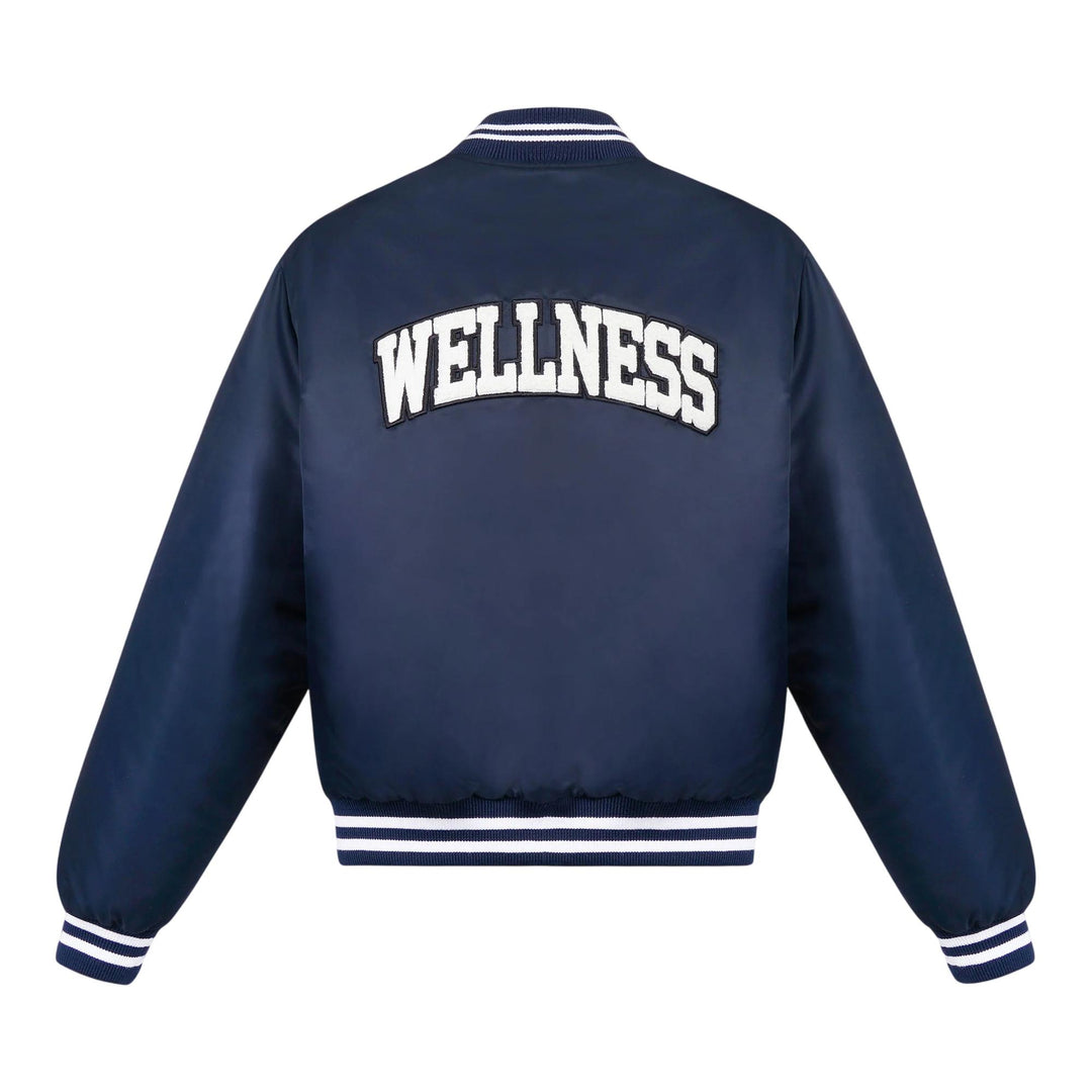 Club21 - Sporty & Rich - Wellness Boucle Varsity Jacket - JACKETS - Navy