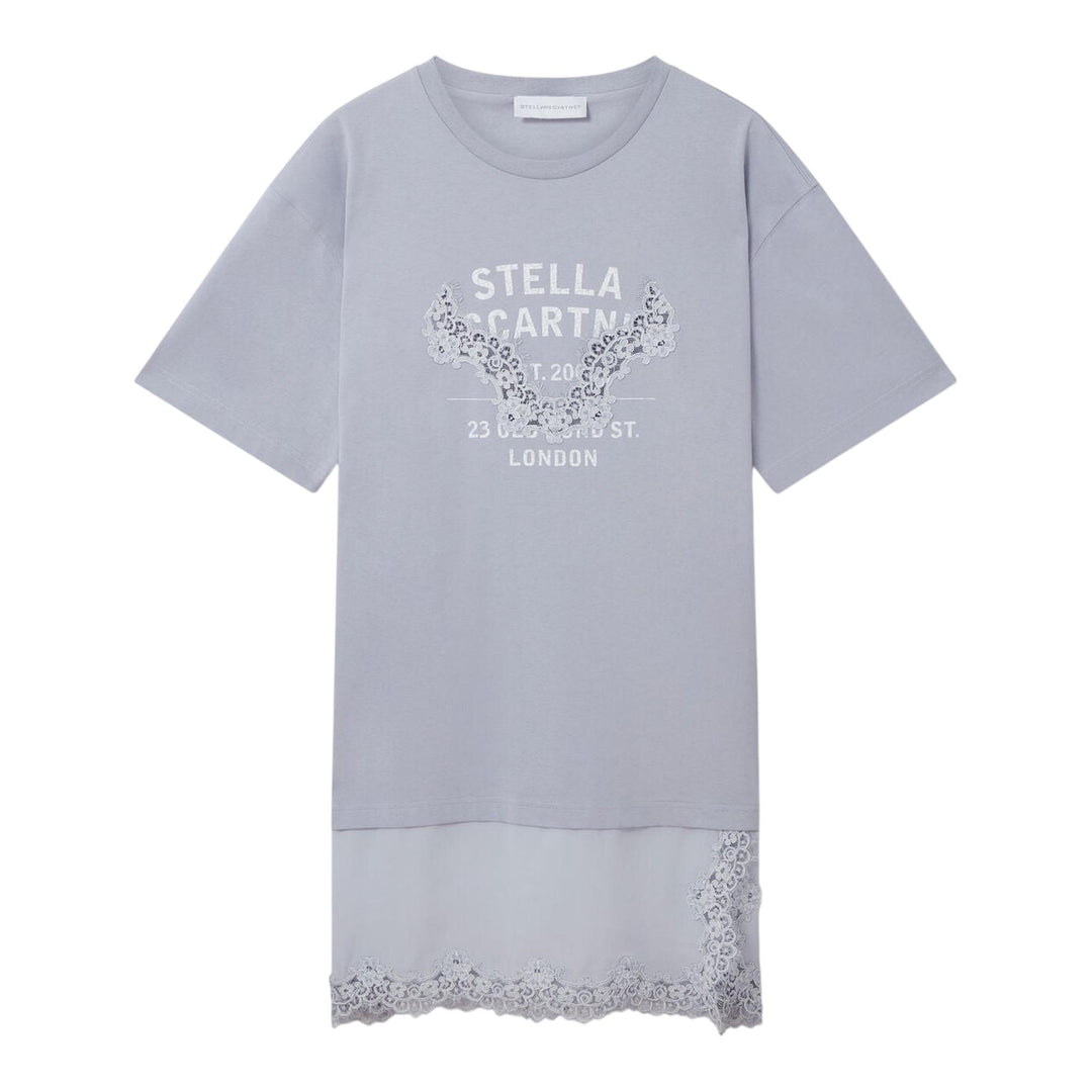 Club21 - Stella McCartney - Lace Slip Jersey Dress - WOVEN DRESSES - Light Blue