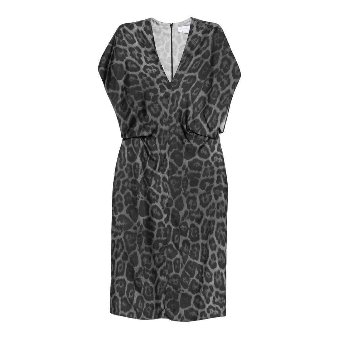 Club21 - Stella McCartney - Leopard V Neck Midi Dress - WOVEN DRESSES - Grey