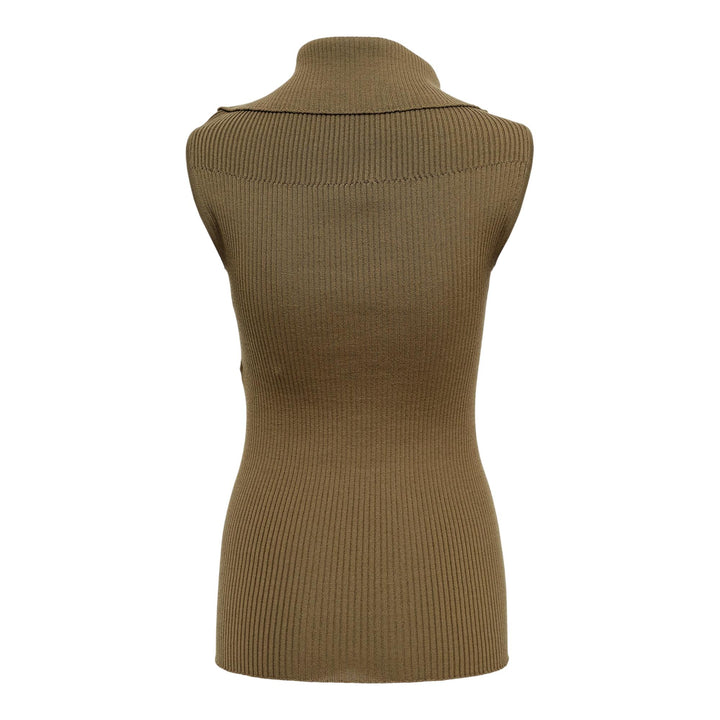 Club21 - Stella McCartney - Light Rib Wool Top - KNIT TOPS - Olive