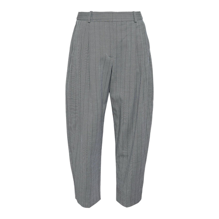 Club21 - Stella McCartney - Pinstripe Cropped Pleated Trousers - PANTS - Grey