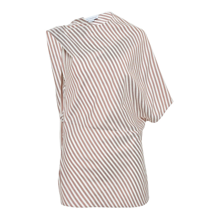 Club21 - Stella McCartney - Silk Stripe Asymmetric Top - WOVEN TOPS - Stripes