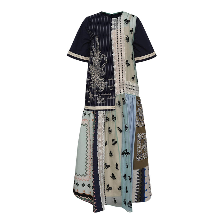 Club21 - Studio 133 Biyan - Mix Fabric Dress - WOVEN DRESSES - Navy