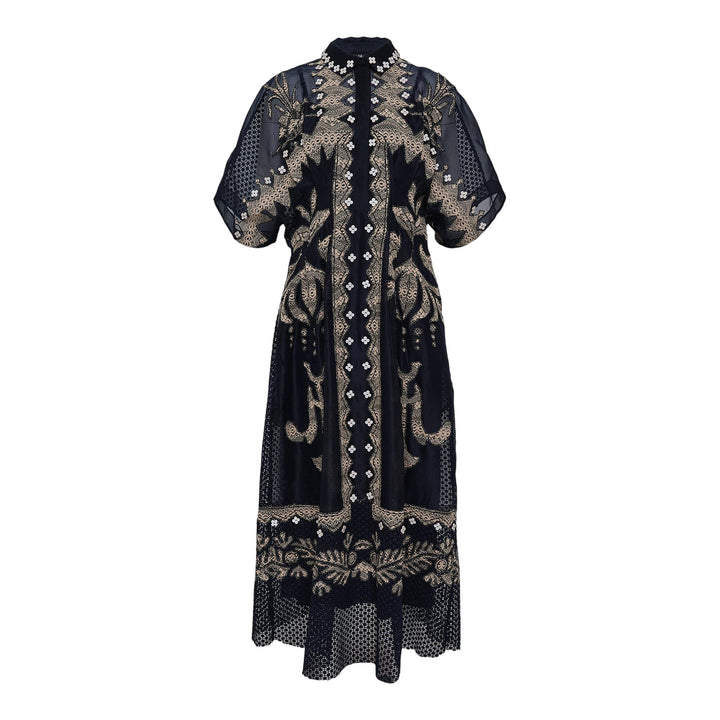 Club21 - Studio 133 Biyan - Organza Mix Lace Dress - WOVEN DRESSES - Navy