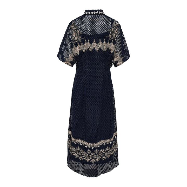 Club21 - Studio 133 Biyan - Organza Mix Lace Dress - WOVEN DRESSES - Navy