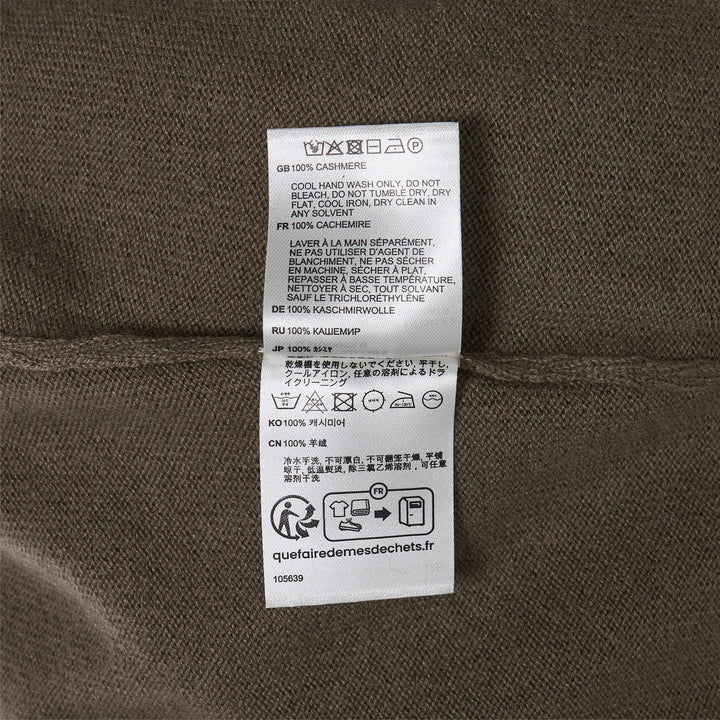 Club21 - TOTEME - Classic Cashmere Crew Knit Top - KNIT TOPS - Brown