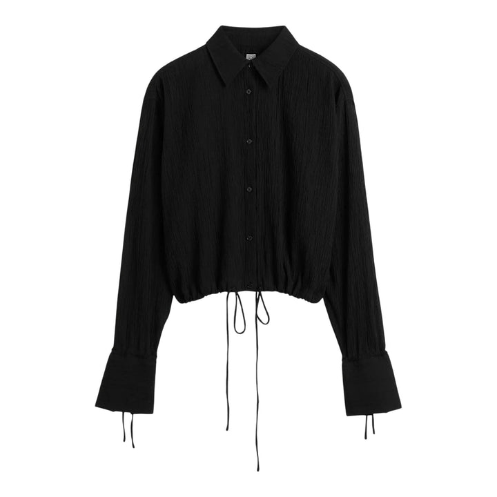 Club21 - TOTEME - Drawstring Shirt - BLOUSES - Black