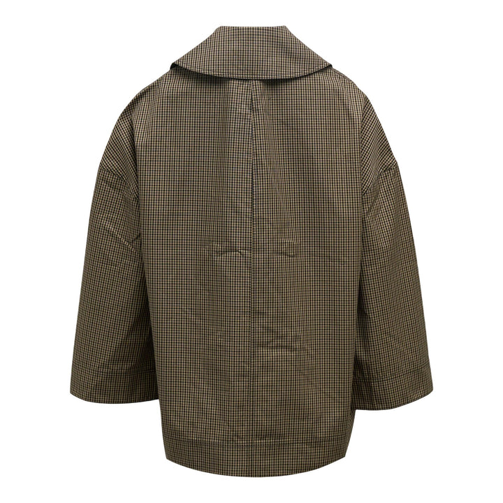 Club21 - TOTEME - Oversized Checked Jacket - COATS - Beige