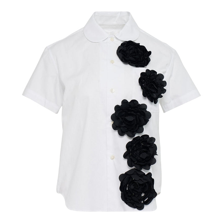 Club21 - Tao - Cotton Broad X Polyester Satin Top - BLOUSES - White