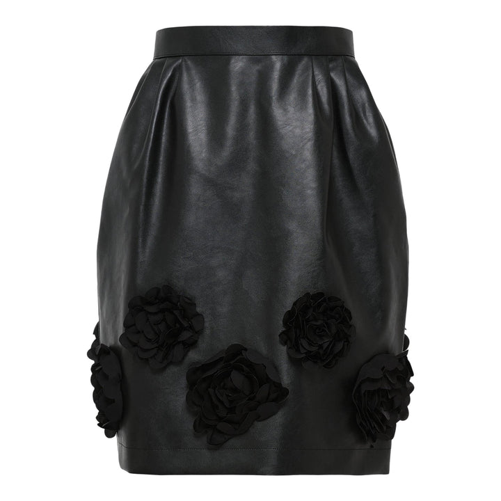 Club21 - Tao - Faux Leather Polyester Satin Skirt - SKIRTS - Black