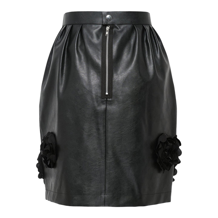 Club21 - Tao - Faux Leather Polyester Satin Skirt - SKIRTS - Black