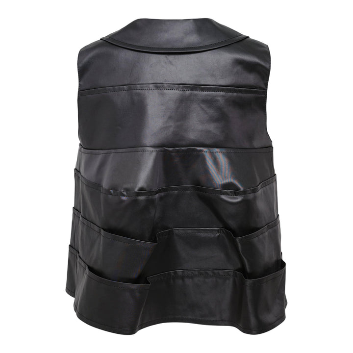 Club21 - Tao - Polyester Satin Chintz Finish Top - BLOUSES - Black