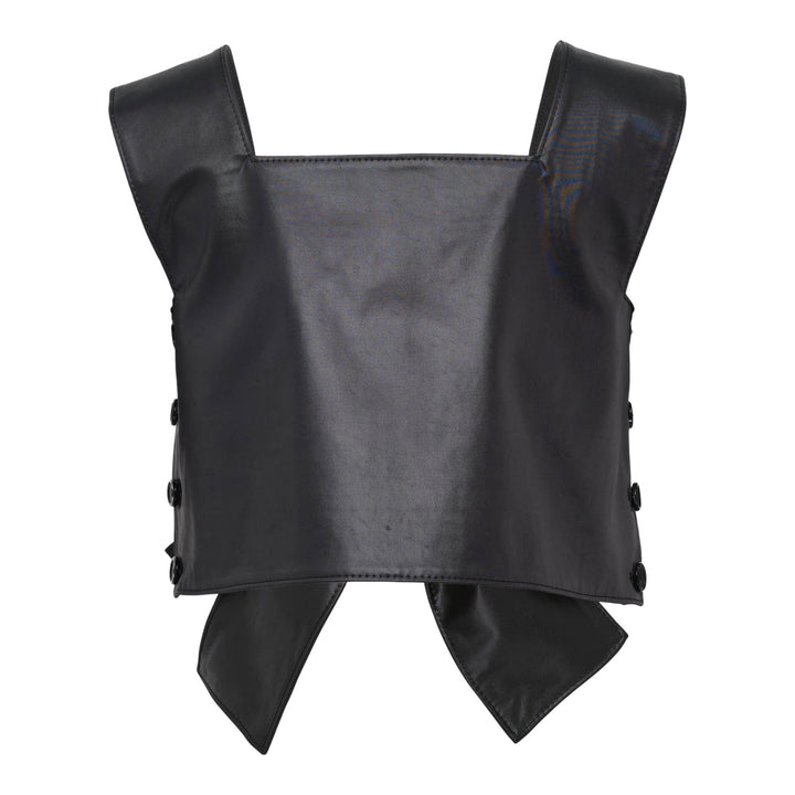 Club21 - Tao - Polyester Satin Chintz Finish Vest - VESTS - Black