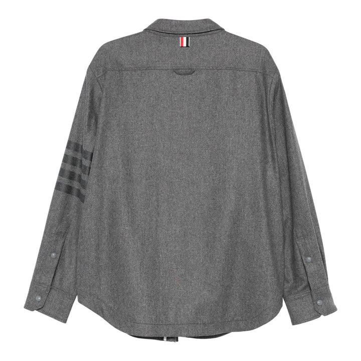 Club21 - Thom Browne - Flannel 4-Bar Shirt Jacket Men - BLOUSON - Grey