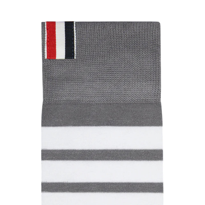Club21 - Thom Browne - Lightweight Cotton 4-Bar Mid Calf Socks Women - SOCKS - Grey