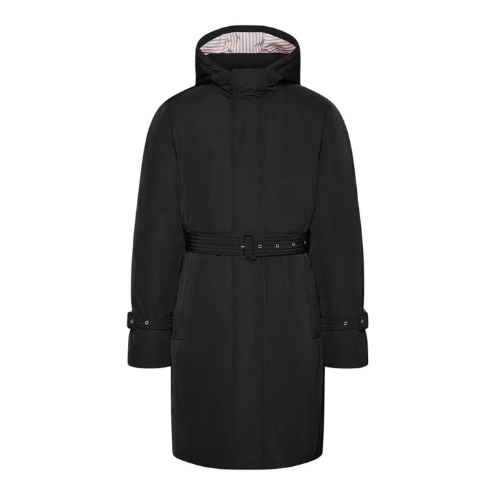 Club21 - Thom Browne - Poly Twill 4-Bar Down Filled Parka Men - COATS - Black