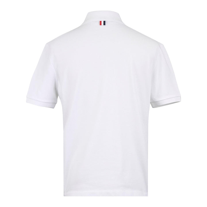 Club21 - Thom Browne - Short Sleeve Rib Cuff Polo - POLOS - White
