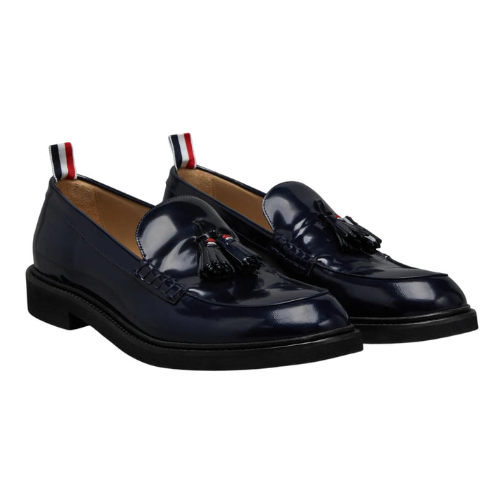 Club21 - Thom Browne - Spazzolato Leather Tassle Loafer Men - FLAT SHOES - Navy
