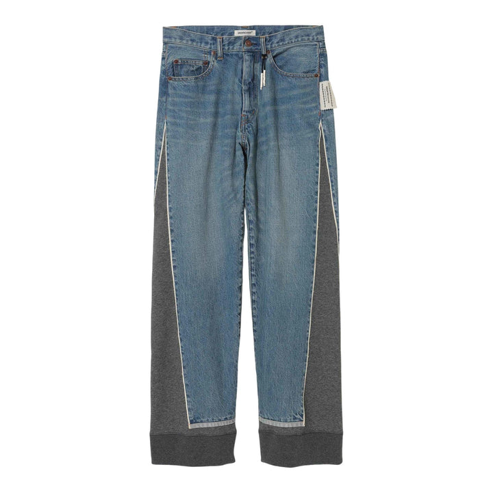 Club21 - UNDERCOVER - Jeans With Sweats Cut And Sew - JEANS - Indigo