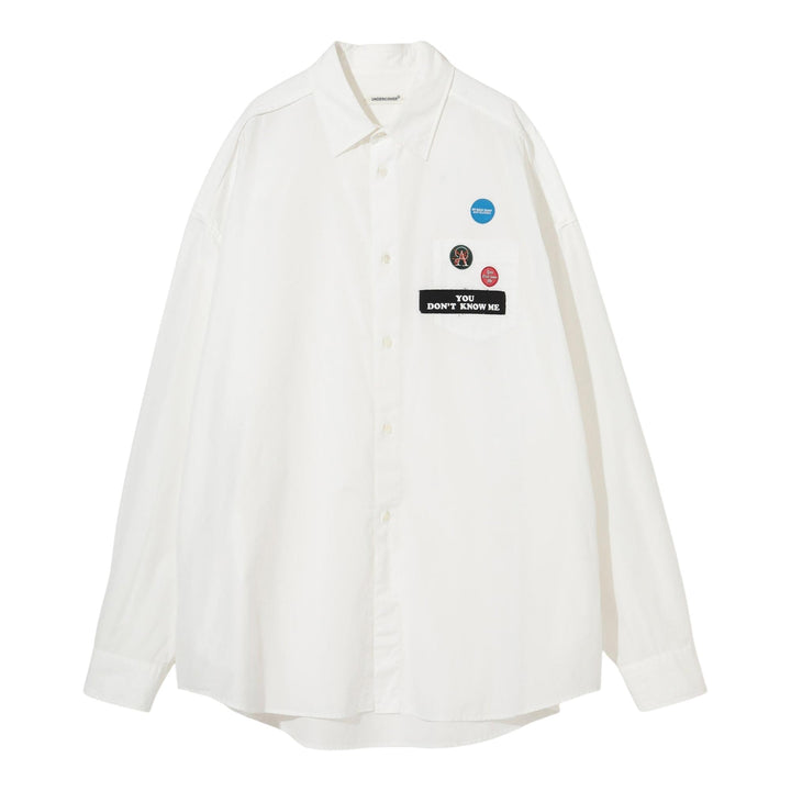 Club21 - UNDERCOVER - Long Sleeve Patches Shirt - SHIRTS - White