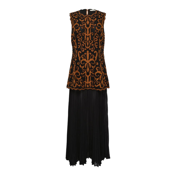 Club21 - Ulla Johnson - Auryn Applique Sleeveless Midi Dress - WOVEN DRESSES - Orange