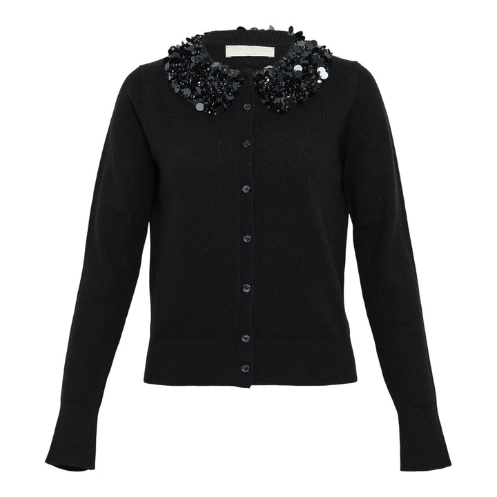 Club21 - Ulla Johnson - Margaux Embroidered Cashmere Cardigan - CARDIGANS - Black