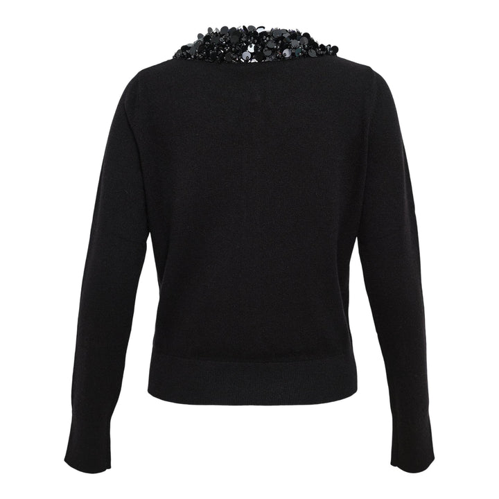 Club21 - Ulla Johnson - Margaux Embroidered Cashmere Cardigan - CARDIGANS - Black