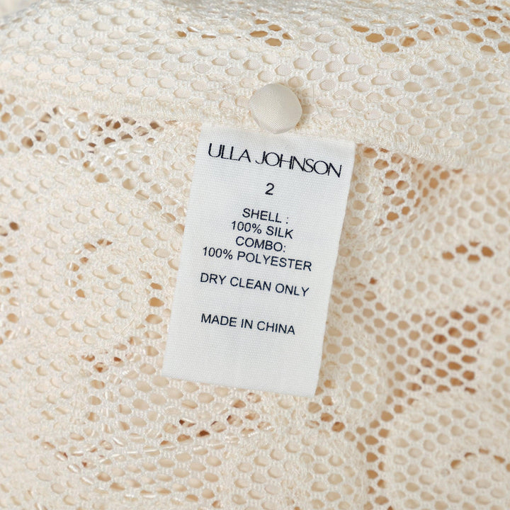 Club21 - Ulla Johnson - Tasia Applique Short Sleeve Top - WOVEN TOPS - Off-White