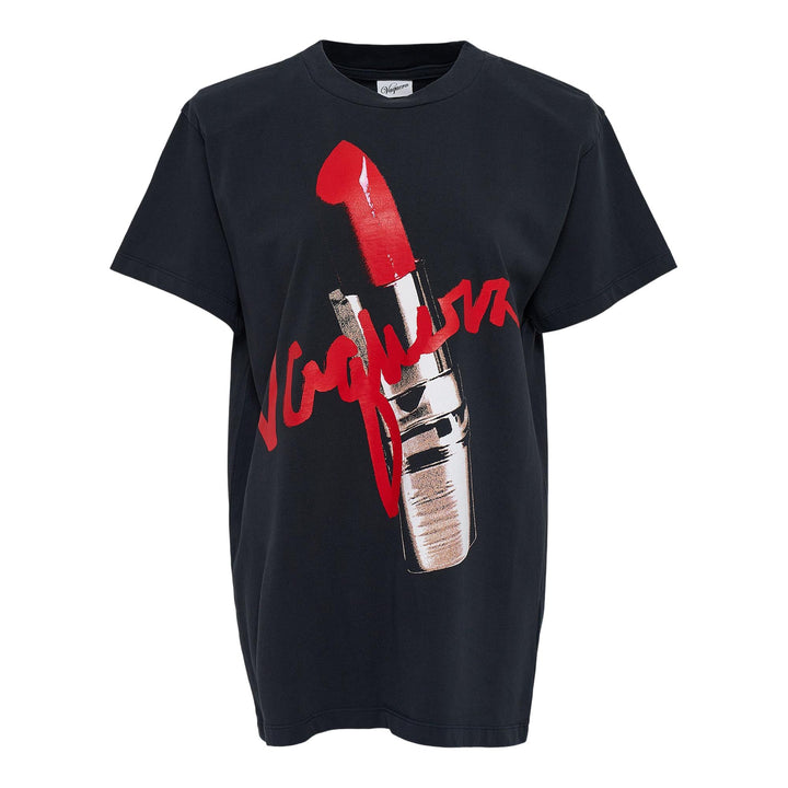 Club21 - VAQUERA - Women Lipstick Oversized T-Shirt - TEES - Black
