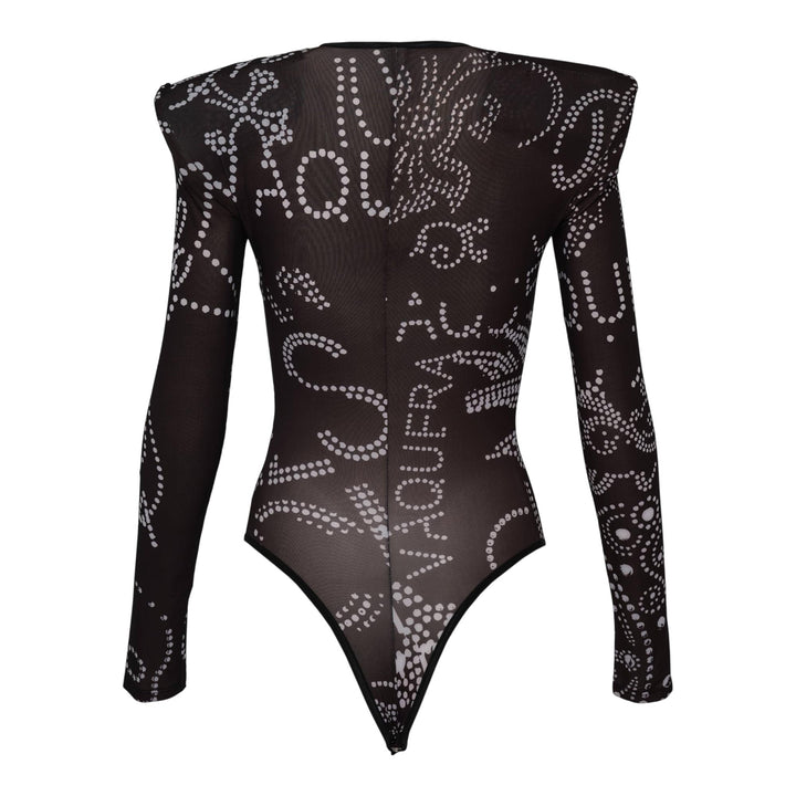 Club21 - VAQUERA - Women Printed Shoulder Pad Top - WOVEN TOPS - Black