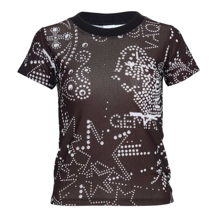 Club21 - VAQUERA - Women Rhinestuds T-Shirt Knit - TEES - Black