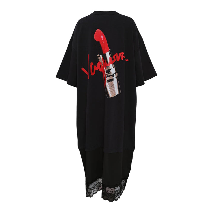 Club21 - VAQUERA - Women Slip Skirt Tall Tee Knit - TEES - Black