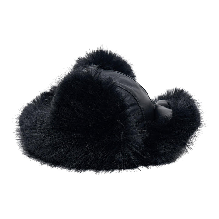 Club21 - VAQUERA - Women Trapper Hat Leather - HATS - Black