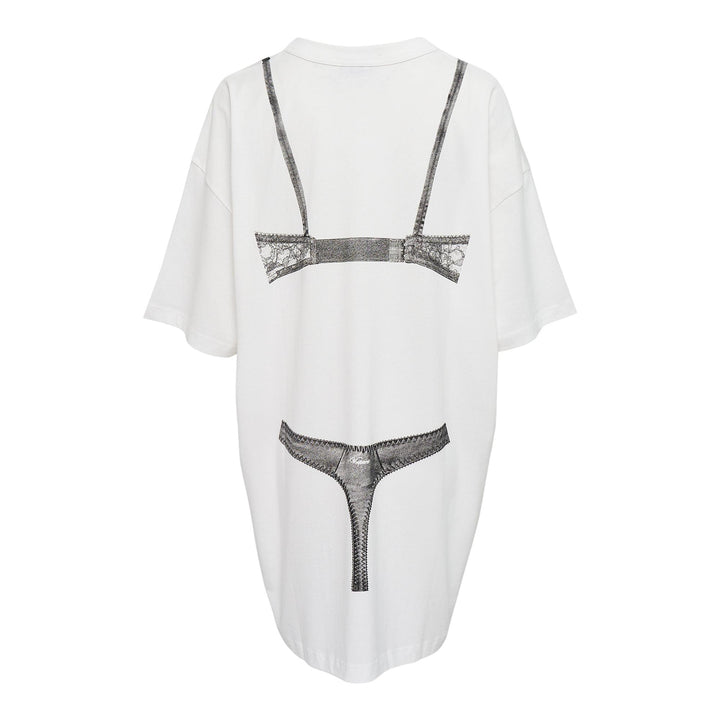 Club21 - VAQUERA - Women Trompe Loeil Tall Tee - TEES - White