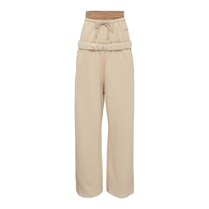 Club21 - We11done - Beige Womens Layered Rolled-Up Lounge Pants - SWEATPANTS - Beige
