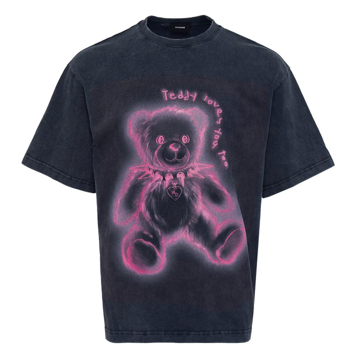 Club21 - We11done - Navy Teddy T-Shirt - TEES - Navy