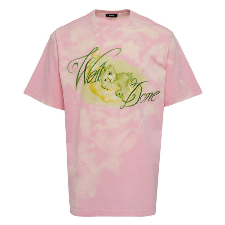 Club21 - We11done - Pink Washed Paint T-Shirt - TEES - Pink
