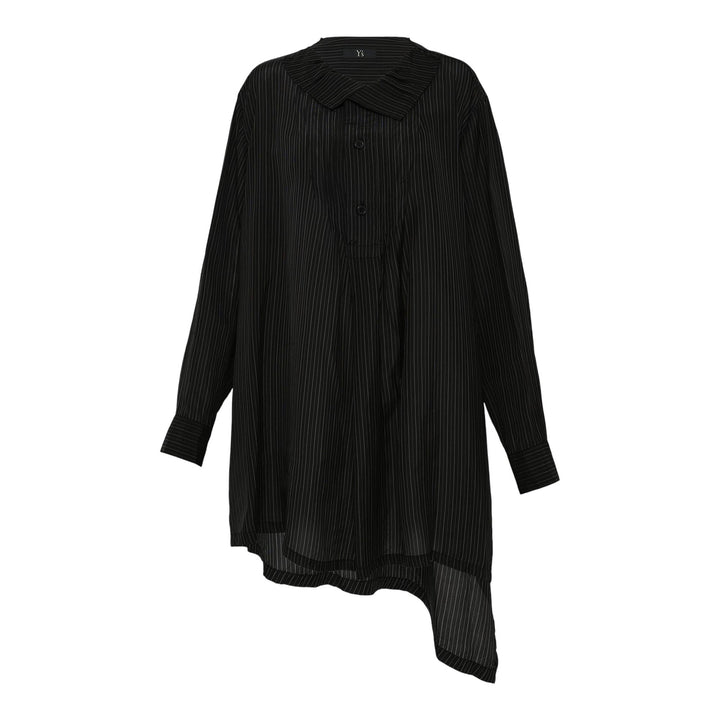 Club21 - Y's - Pintuck Asymmetery Blouse - WOVEN TOPS - Black