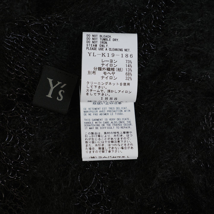 Club21 - Y's - Wole Design Mohair Knited Short Pullover - KNIT TOPS - Black