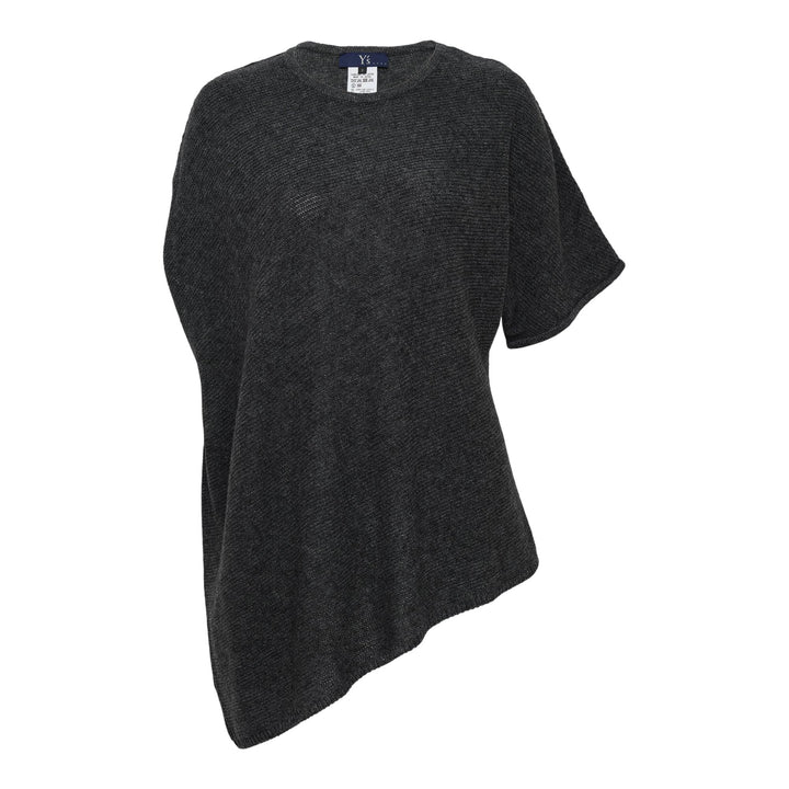 Club21 - Y's - Wool Brend Arranged Knit Top - KNIT TOPS - Charcoal