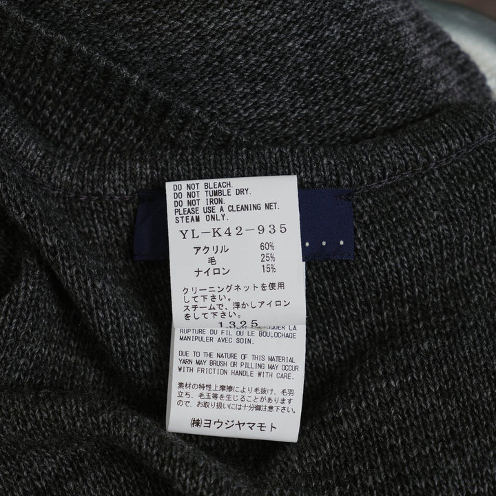 Club21 - Y's - Wool Brend Arranged Knit Top - KNIT TOPS - Charcoal